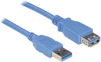 HAPENA USB-Verlängerung 5m USB3AAV5 USB 3.0 A-Stecker auf A-Kupplung blau