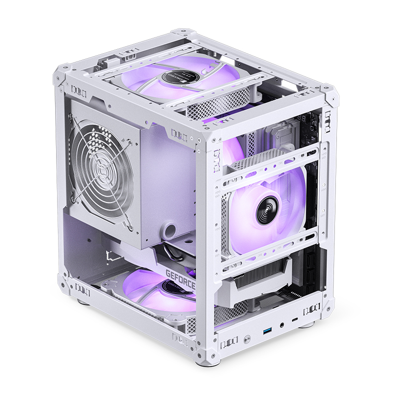 Jonsbo C6 Micro-ATX Systemgehäuse Mini Tower Weiß