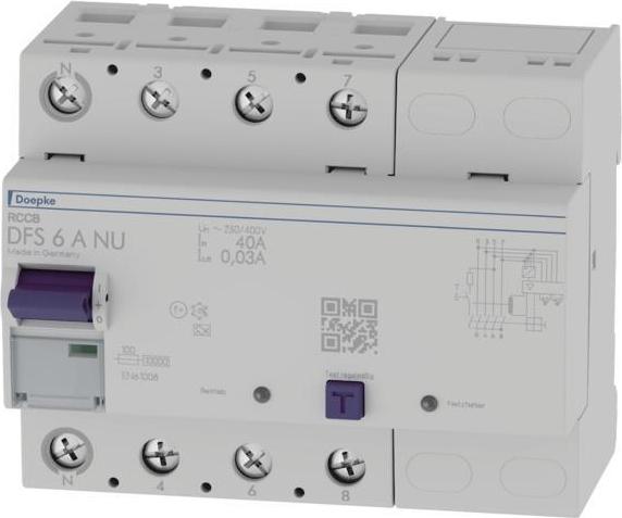Doepke DFS6 040-4/0,03-A NU FI-Schutzschalter 4p 40A 0.03A 09134801 1 (09134801)