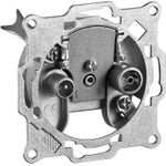 Wentronic Goobay 2-Loch Antennen-Stich-/End-Dose, Weiß - 1 dB Anschlussdämpfung (67011)