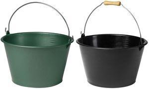 EDA Eimer, 15,5 Liter, Kunststoff, schwarz aus recyceltem Kunststoff, mit Henkel aus Metall und - 1 Stück (059523 NO SX25)