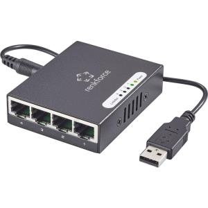 renkforce Netzwerk Switch RJ45 mit USB-Stromversorgung 4 Port 1 Gbit/s (1423415)