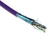 ACT Cat 6A F/UTP solid installation cable, LSZH, CPR euroclass ECA, 24AWG, violet 500 meter C6A F/UTP SOLID LSZH ECA 500M (FS6115)