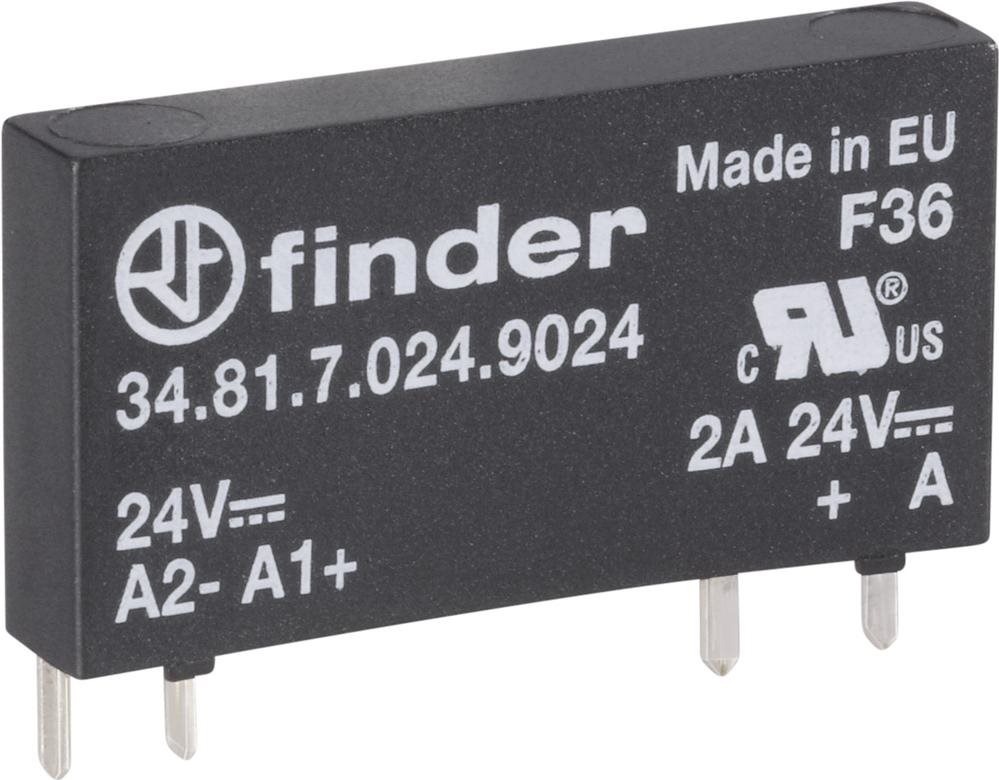 Finder Solid-State-Printrelais, Serie 34 34.81.7.024.9024 Last-Strom 2 A Schaltspannung 24 V/DC (34.81.7.024.9024)