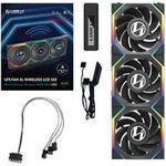 Lian Li UNI FAN SL Wireless LCD Lüfter ARGB PWM 3er-Pack inkl. Controller - Reverse Blade (12RSLLCD1W3B)