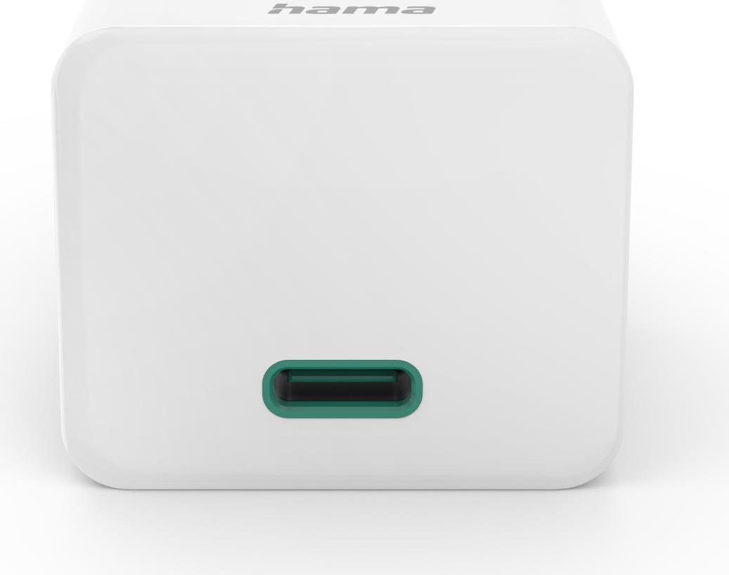 Hama Schnellladegerät, USB-C, PD/Qualcomm®/GaN, Mini-Ladegerät, 30 W, Weiß (00125139)