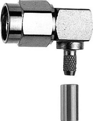 Telegärtner SMA-Kabelwinkelstecker Crimp G08 C0414, G08 (RD-316), Telealloy  - 5 Stück (J01150A0078)