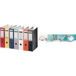 LEITZ Plastikordner, 180 Grad, DIN A4, 80 mm, gelb ohne Kantenschutz, farbiger Einband aus Pappe, mit PP-Folie - 1 Stück (1013-50-15)