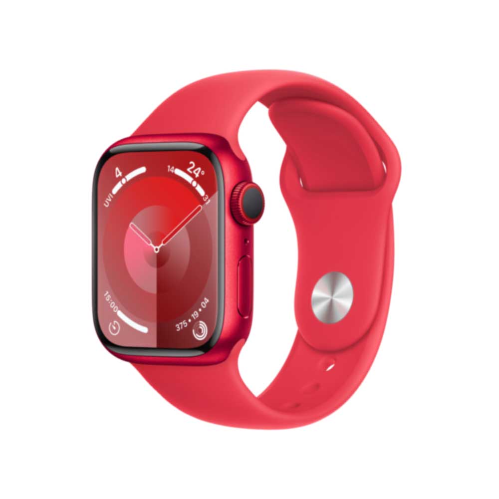 APPLE Watch Series 9 GPS + Cellular 41mm PRODUCT RED Aluminium Case with PRODUCT RED Sport Band - M/L (MRY83QF/A)