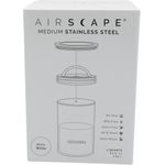 Airscape® Edelstahl-Aromabehälter mittel, weiß matt (AS2007)