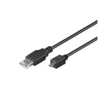 Wentronic Goobay USB 2.0 Hi-Speed Kabel, Schwarz, 1.8 m - geeignet für Geräte mit Mini-USB Anschluss (93972)