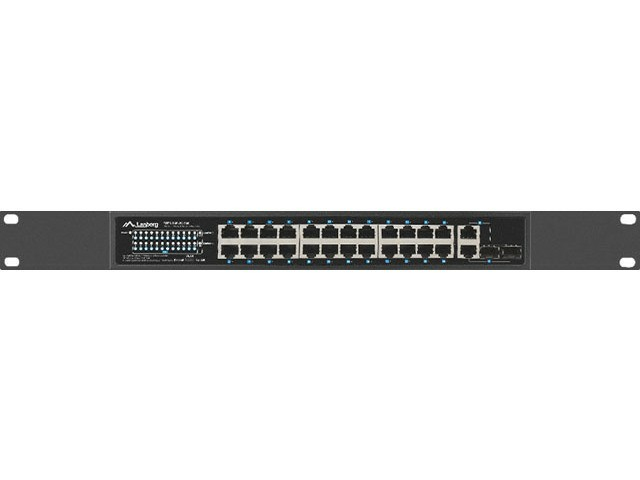 Lanberg RSFE-24P-2C-360 24-Port Fast Ethernet PoE+ Switch 360 W Unmanaged 19" Rack Schwarz