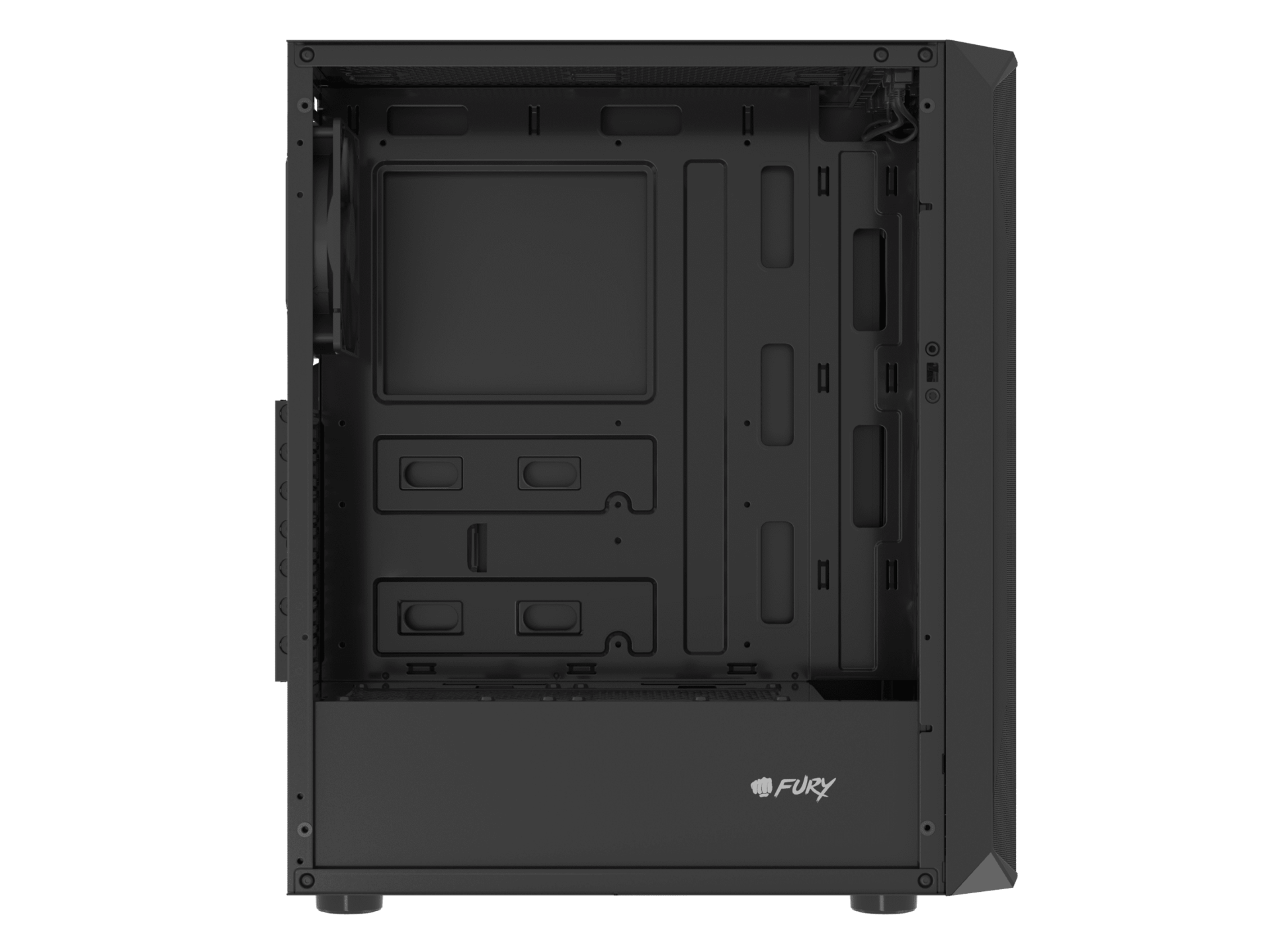 FURY Shobo SH4F Midi Tower PC-Gehäuse ATX/micro ATX/Mini-ITX Gehärtetes Glas Schwarz