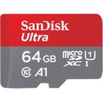 SanDisk 64GB Ultra microSDXC 140MB/s+SD Adapter (SDSQUAB-064G-GN6TA)