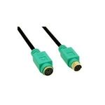 InLine® PS/2 Verlängerung, St/Bu 3m PC99, grüne Stecker, PREMIUM (13343H)