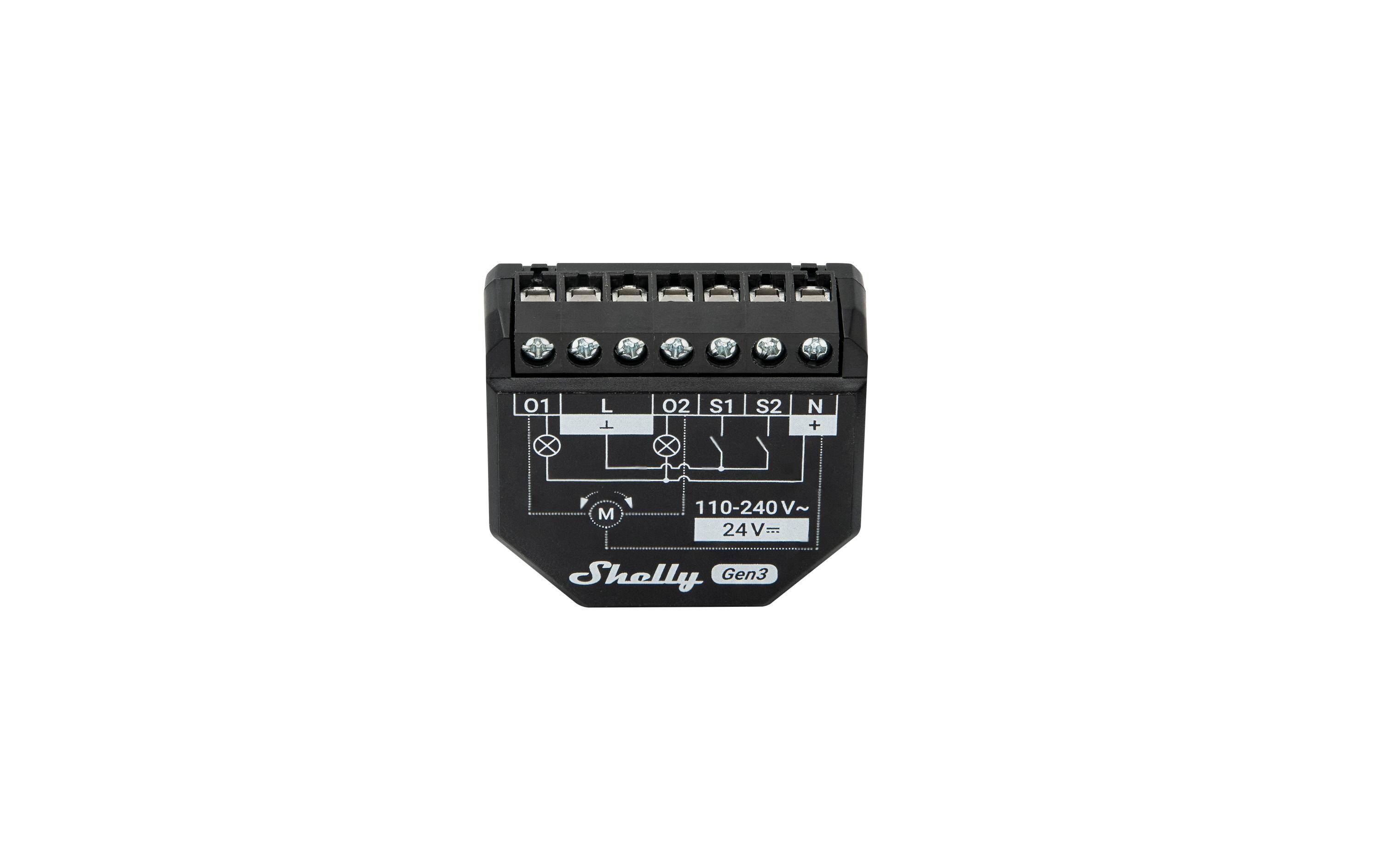 Shelly 2PM Gen3 Schalt-Messaktor 2er-Set Schwarz
