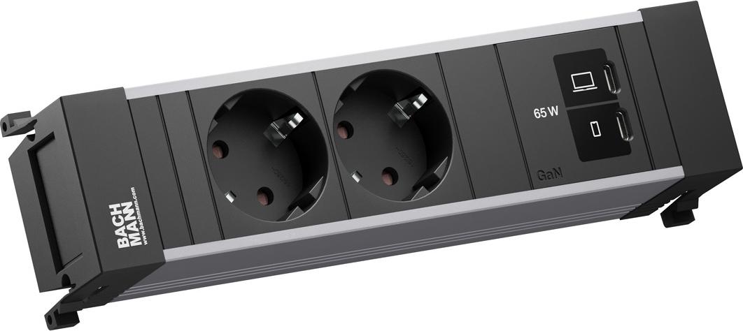 BACHMANN POWER FRAME 2xCEE7/3, 1xUSB C/C 65W L=0,2m (BM0022846)