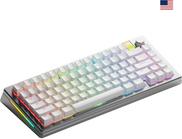 Glorious PC Gaming Race GMMK 3 Pro HE Wireless 75% Custom Gaming-Tastatur - Pre-Built ANSI US Fox (GLO-KB-GMMK3-PRO-75-PB-HE-WL-SIL-US)