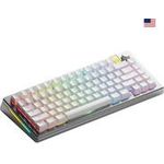 Glorious PC Gaming Race GMMK 3 Pro HE Wireless 75% Custom Gaming-Tastatur - Pre-Built ANSI US Fox (GLO-KB-GMMK3-PRO-75-PB-HE-WL-SIL-US)