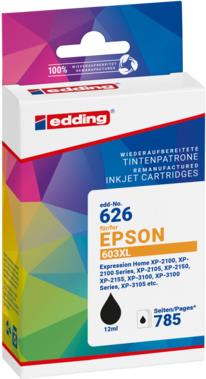 edding EDD-626 schwarz Tintenpatrone ersetzt EPSON 603XL Bk (18-626)