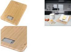 Little balance Küchenwaage Slim Bambou elektronische Küchenwaage, mit Display, aus Bambus, - 1 Stück (LB 8543)