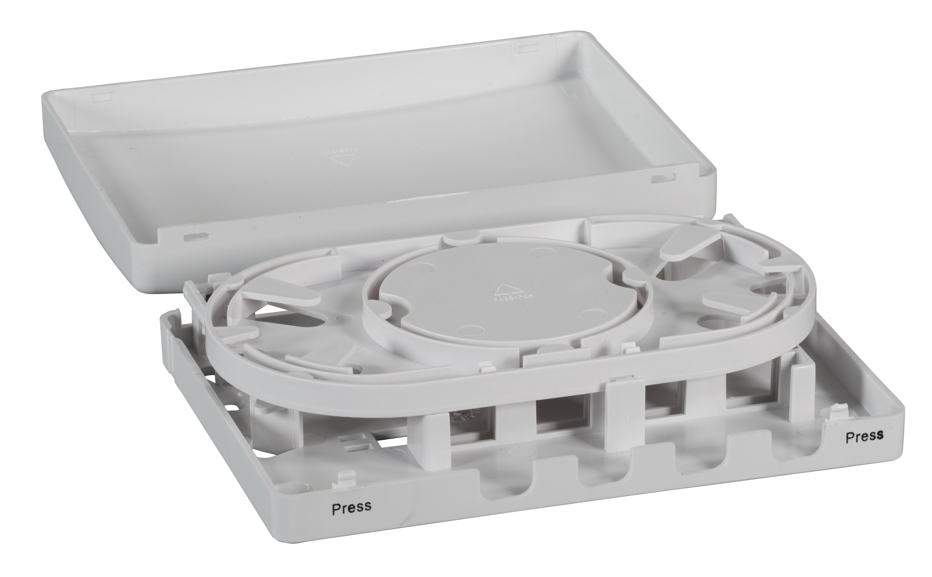 EFB-Elektronik FTTH Indoor Anschlussbox 4 Fasern 4 Anschlüsse Weiß