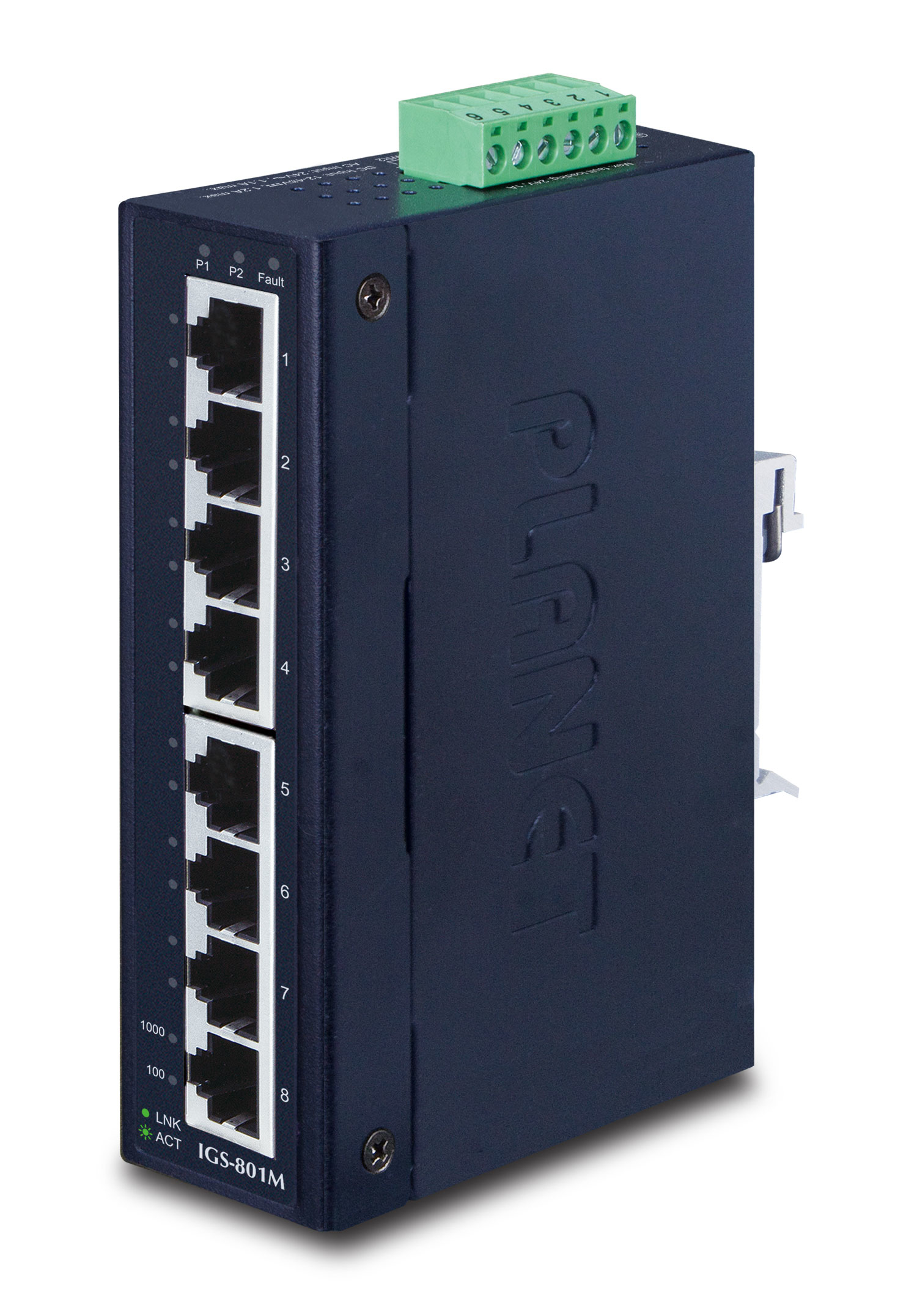 Planet IGS-801M Managed Gigabit Switch 8 Ports Blau