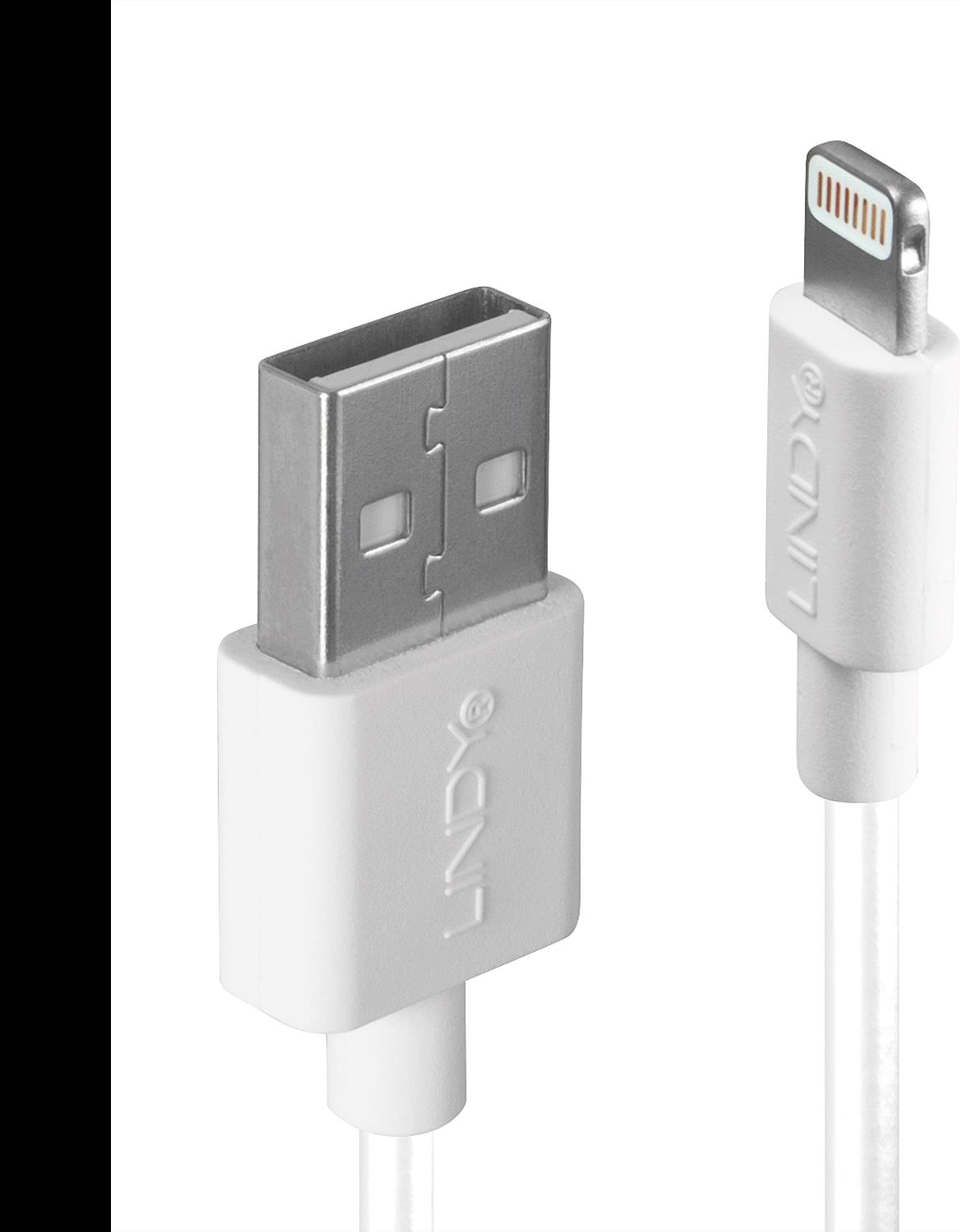 LINDY USB an Lightning Kabel, weiß 0.5m