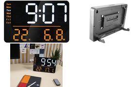 UNiLUX Multifunktionale digitale LED-Wanduhr NUMI, schwarz mit Fernbedienung, 10-stufige Lichtintensität, Wecker - 1 Stück (400202319)