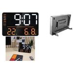 UNiLUX Multifunktionale digitale LED-Wanduhr NUMI, schwarz mit Fernbedienung, 10-stufige Lichtintensität, Wecker - 1 Stück (400202319)