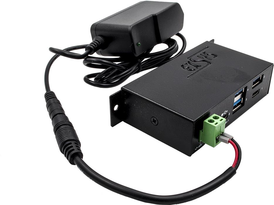 EXSYS EX-K1110 Stromkabel 0,18 m 2-polige Klemmleiste Schwarz