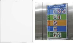 deflecto Info-Display "Toploader", DIN A4 hoch aus Polystyrol, zur Wandmontage, für ein schnelles - 1 Stück (588401A4EU)