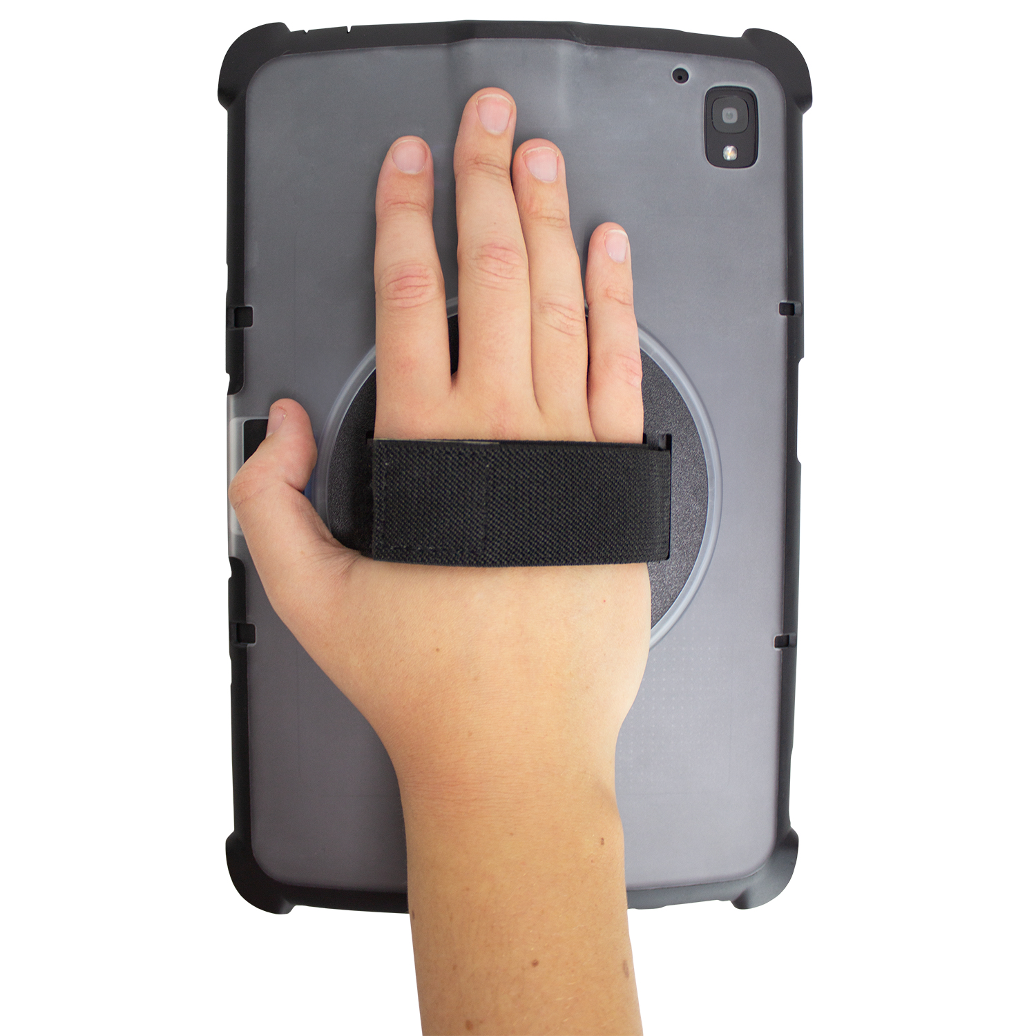 Gamber Johnson InfoCase Rugged Case mit drehbarem Handriemen für Zebra ET40/45 8" Schwarz, Transparent