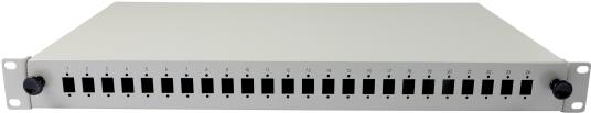 LWL-Patchpanel für 24xLC-Duplex-Buchsen, 48,30cm (19")/1HE, ohne LC-Kupplungen, Lichtgrau, Synergy 21 (S216298V2)