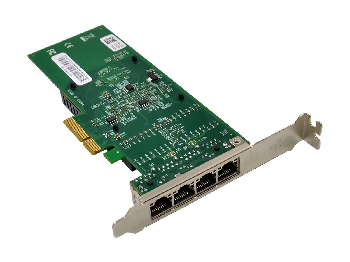 InLine 51127E Quad Gigabit Netzwerkkarte 4x RJ45 1 Gb/s PCIe x4 Schwarz, Silber