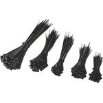 ChiliTec Kabelbinder-Set 500-tlg. UV-beständig schwarz 100/140/160x2,5mm, 200/300x3,5mm (20755)