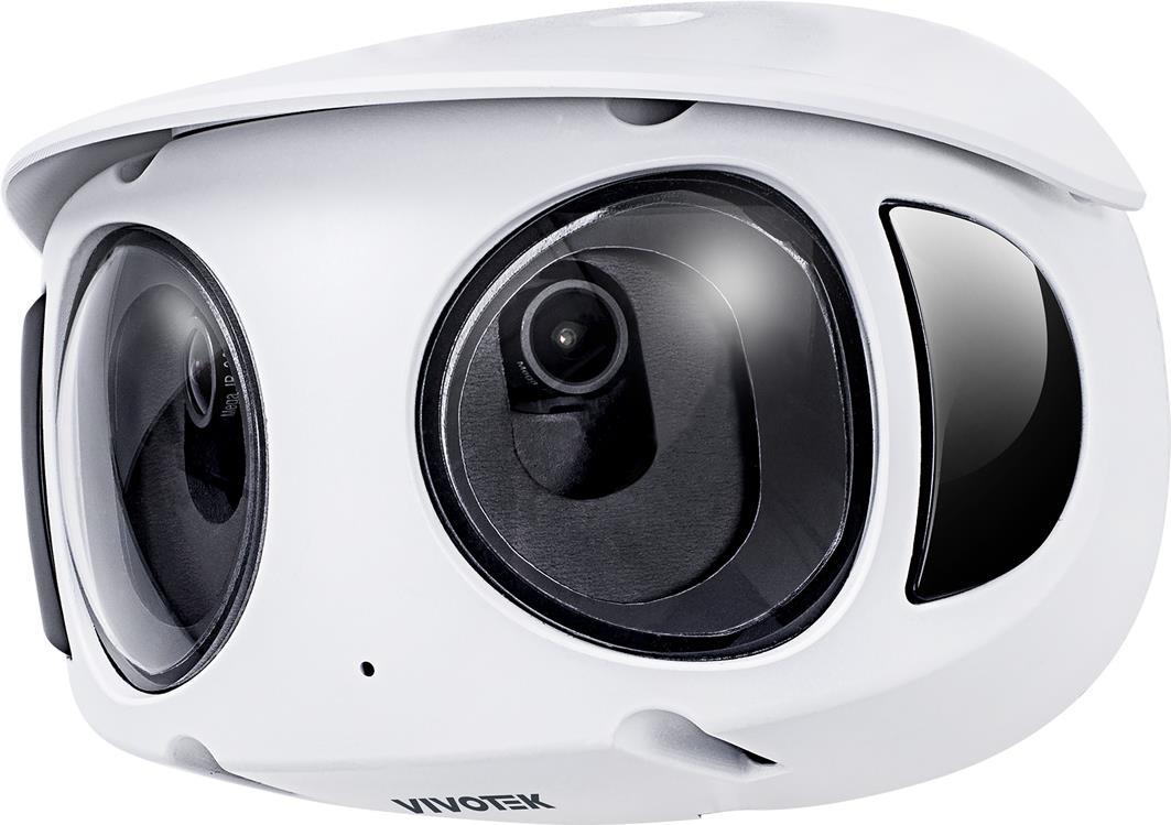 VIVOTEK V-SERIE MS9390-HV-v2 Multi-Sensor IP Kamera 8MP, Outdoor, 180° Panorama Outdoor Vandal Dome, 8MP 180° Panoramic (4512x1728) (2x 4MP Sensor), 30fps, H.265/H.264/MJPEG, 2.8mm Objektiv, IR 20m, Smart IR III, WDR Pro, PoE, MicroSD/SDHC/SDXC, IP66, IK10, Temperaturbereich -20°C - 50°C, Sonnenschild (MS9390-HV-v2)