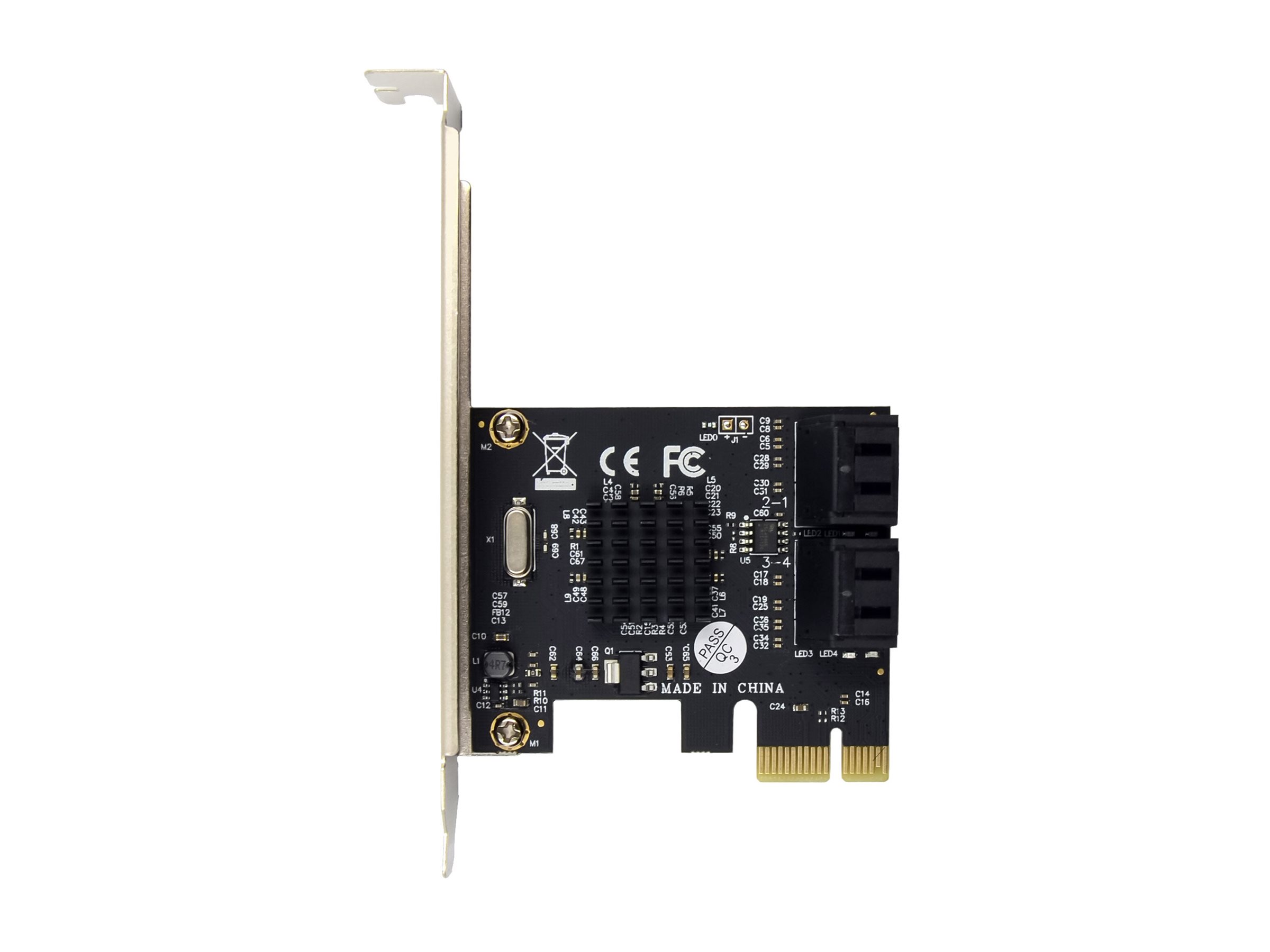 InLine 76617M Speicher-Controller 4x SATA 6Gb/s PCIe 2.0 Silber