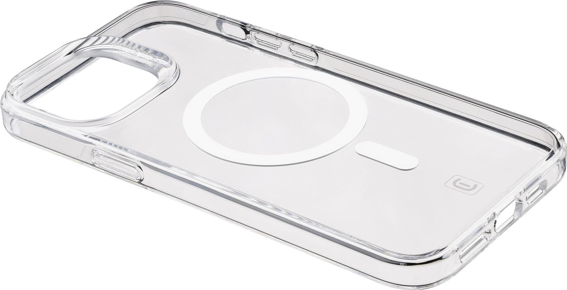 Cellularline Gloss Mag - iPhone 14. Etui-Typ: Cover, Markenkompatibilität: Apple, Kompatibilität: iPhone 14, Maximale Bildschirmgröße: 15,5 cm (6.1"), Oberflächenfärbung: Monochromatisch, Produktfarbe: Transparent, Weiß (60027)