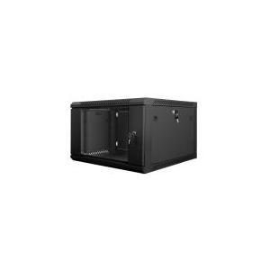 Lanberg Rack Wandschrank 48,30cm (19") 6U/600X600 Glastür schwarz (WF01-6606-10B)