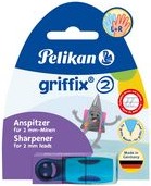 Pelikan griffix Spitzdose, blau für Bleistifte mit Minenstärke 2,0 mm, mit Auffangbehälter, - 1 Stück (701129)