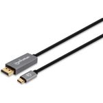 MANHATTAN 8K@60Hz USB-C auf DisplayPort 1.4 Adapterkabel USB-C-Stecker auf DisplayPort-Stecker, 3 m, unterstützt 4K@120Hz, vergoldete Kontakte, schwarz (354851)