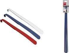 metaltex Schuhlöffel, lang, Länge: 600 mm, Kunststoff farbig sortiert in weiß, blau und rot - 1 Stück (559160080)