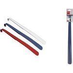 metaltex Schuhlöffel, lang, Länge: 600 mm, Kunststoff farbig sortiert in weiß, blau und rot - 1 Stück (559160080)