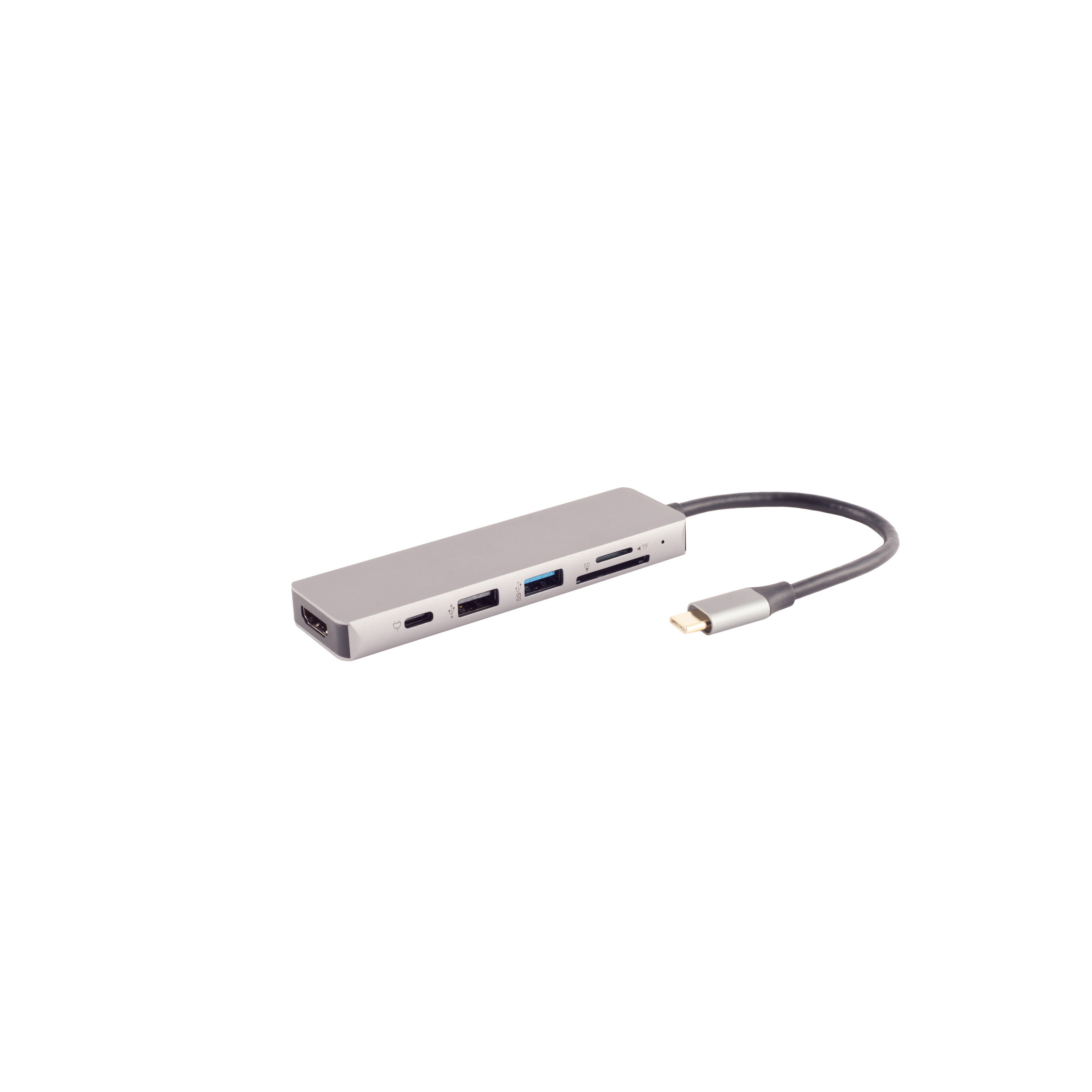 ShiverPeaks BASIC-S BS14-05027 USB-C Dockingstation 6in1 Grau