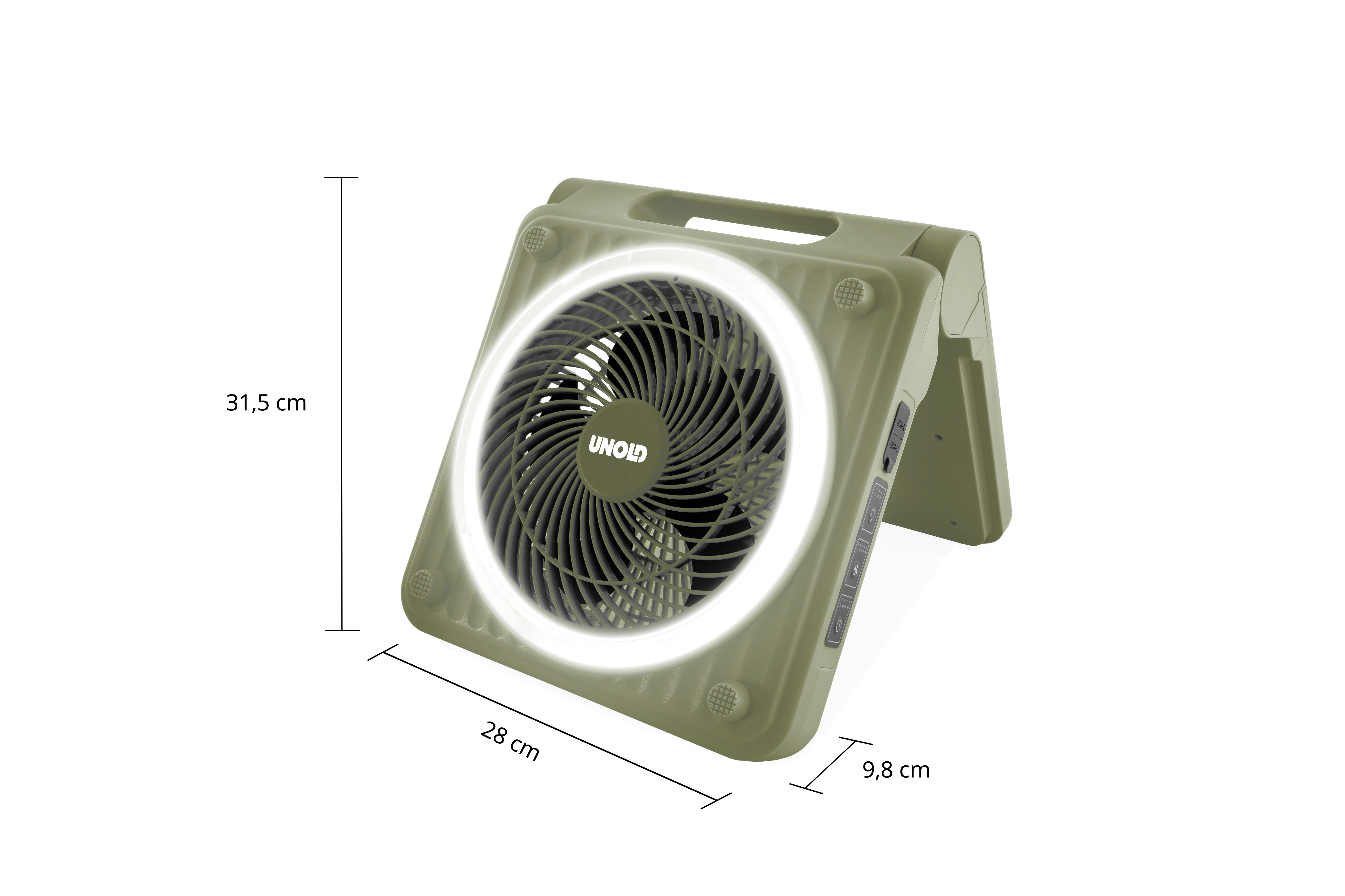 Unold 86516 Camping Solarventilator 20 cm 10 W Grün