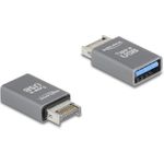 Delock Adapter USB 10 Gbps Typ-E Key A Stecker zu Typ-A Buchse Metall (67230)