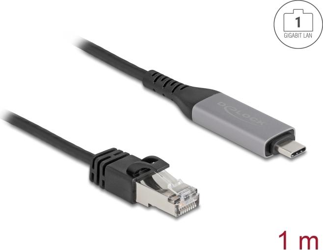 Delock USB LAN Kabel Typ-C> RJ45 Gigabit Ethernet (60759)