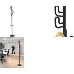 UNiLUX Garderobenständer CALIFORNIA, Höhe: 1.750 mm, schwarz 6 Haken, Tragkraft pro Haken: 8 kg, Haken untereinander - 1 Stück (400189500)