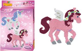 HAMA Bügelperlen midi "Traumpferde", Geschenkpackung Durchmesser Bügelperle midi: 5,0 mm, inkl. Stiftplatte - 1 Stück (00003448)
